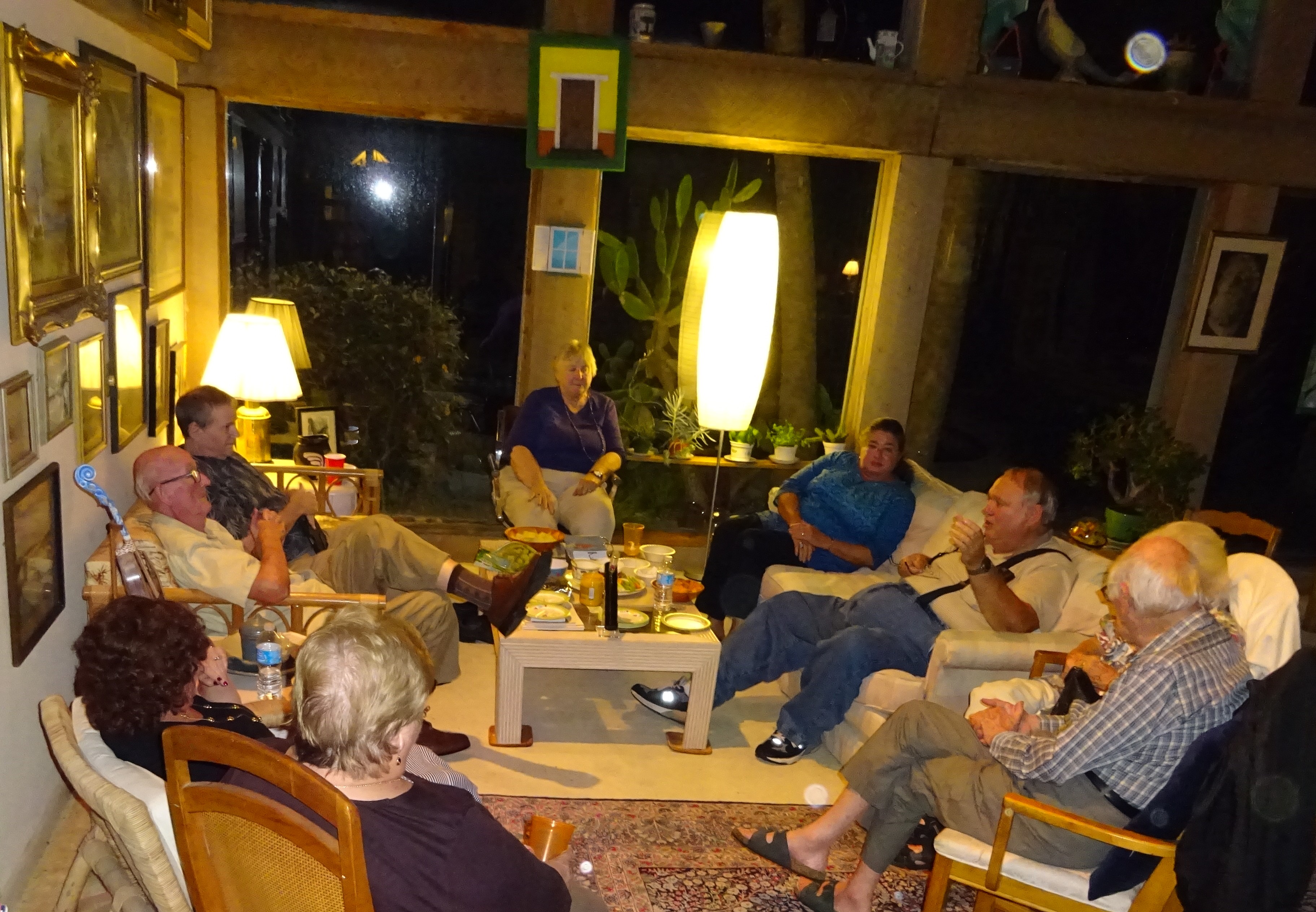 photo of SCAMsters talking at Patterson home during November 2014 Salon